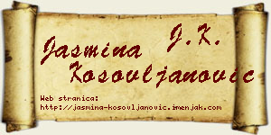 Jasmina Kosovljanović vizit kartica